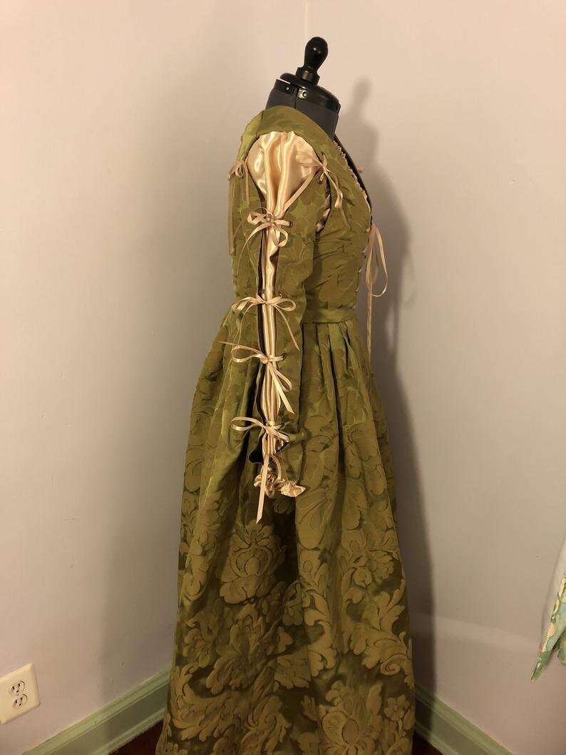 Italian-Inspired Renaissance Gown - Green, Gold, and Brown - Complete ...