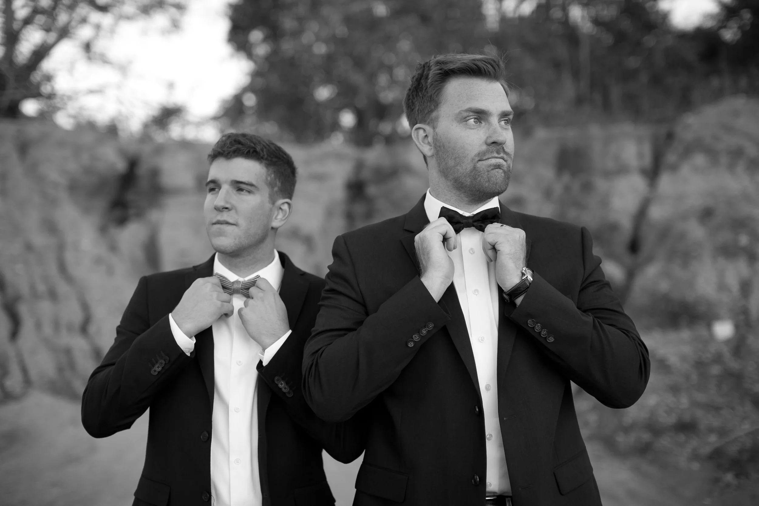 Adam (left) and Tom (right) during a super professional photoshoot for their debut album, Breathless . 