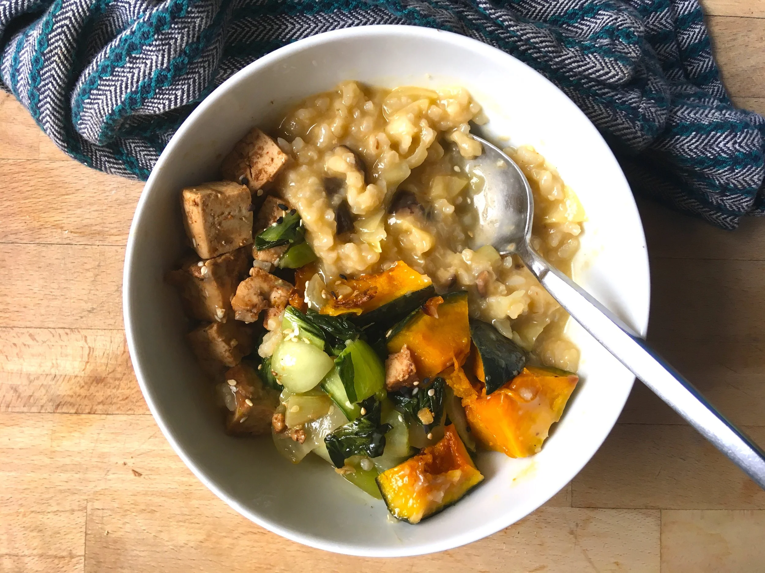 Rice Porridge (Congee) with Mushrooms and Miso Recipe