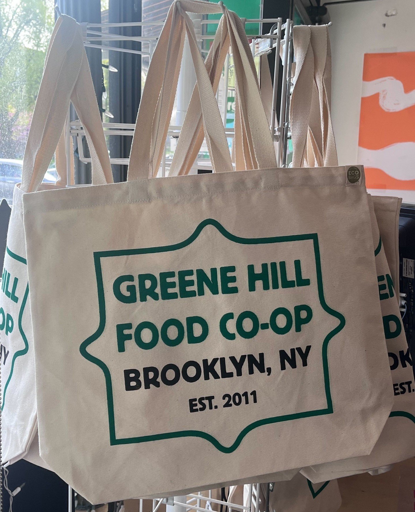 Forget your grocery bag? 😉 Come see us at the Co-op this week and pick up one of our brand new super-swanky tote bags! Member-owner designed and printed, these totes are a bit sturdier than the last set and have a fresh new design. $15, come and get