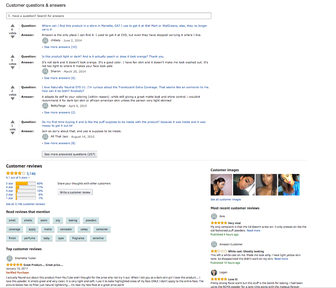 Frequently asked questions, ratings and reviews, customer photos