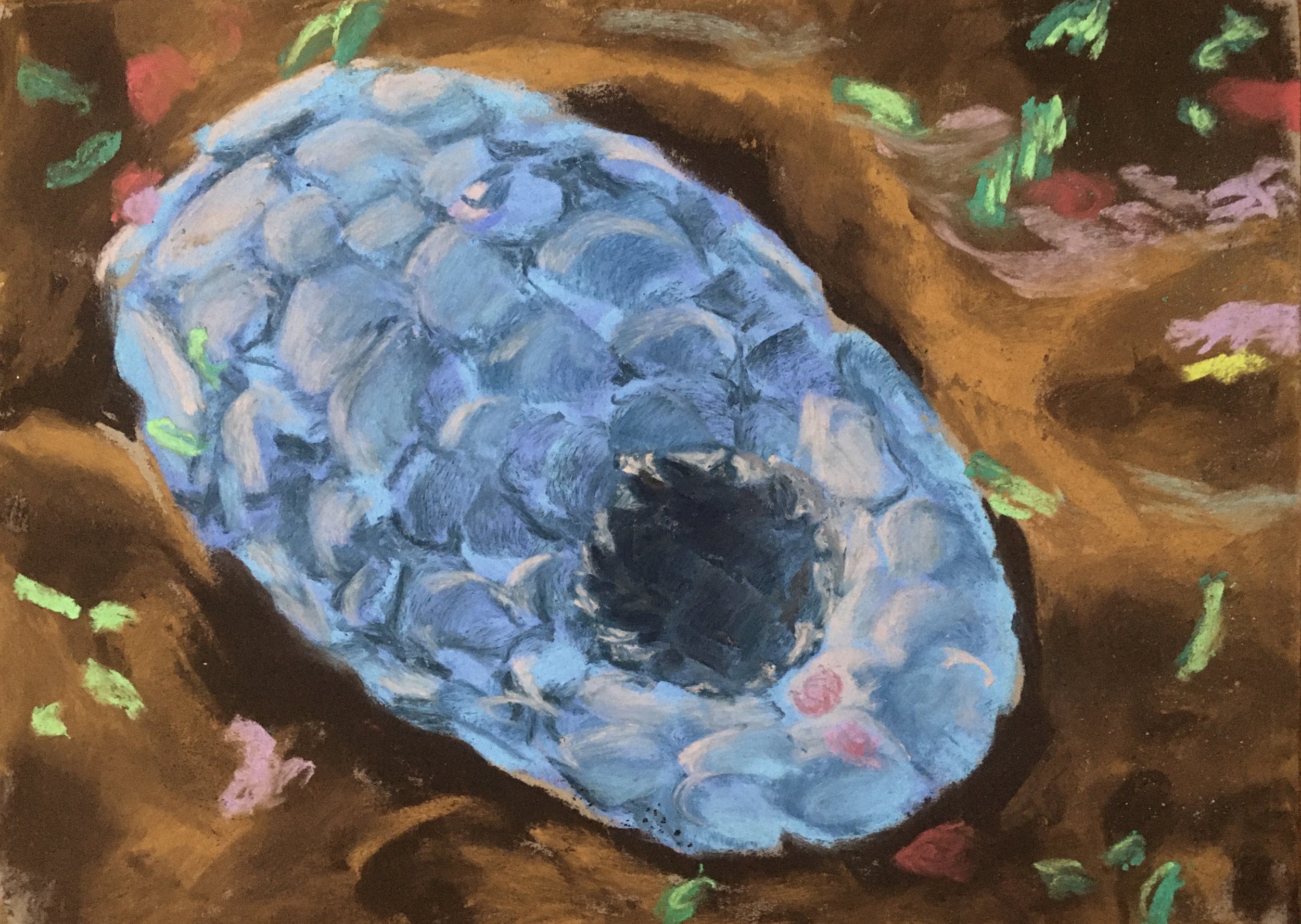 Microbacteria 2 (2022) Pastel on Paper 12"x9"