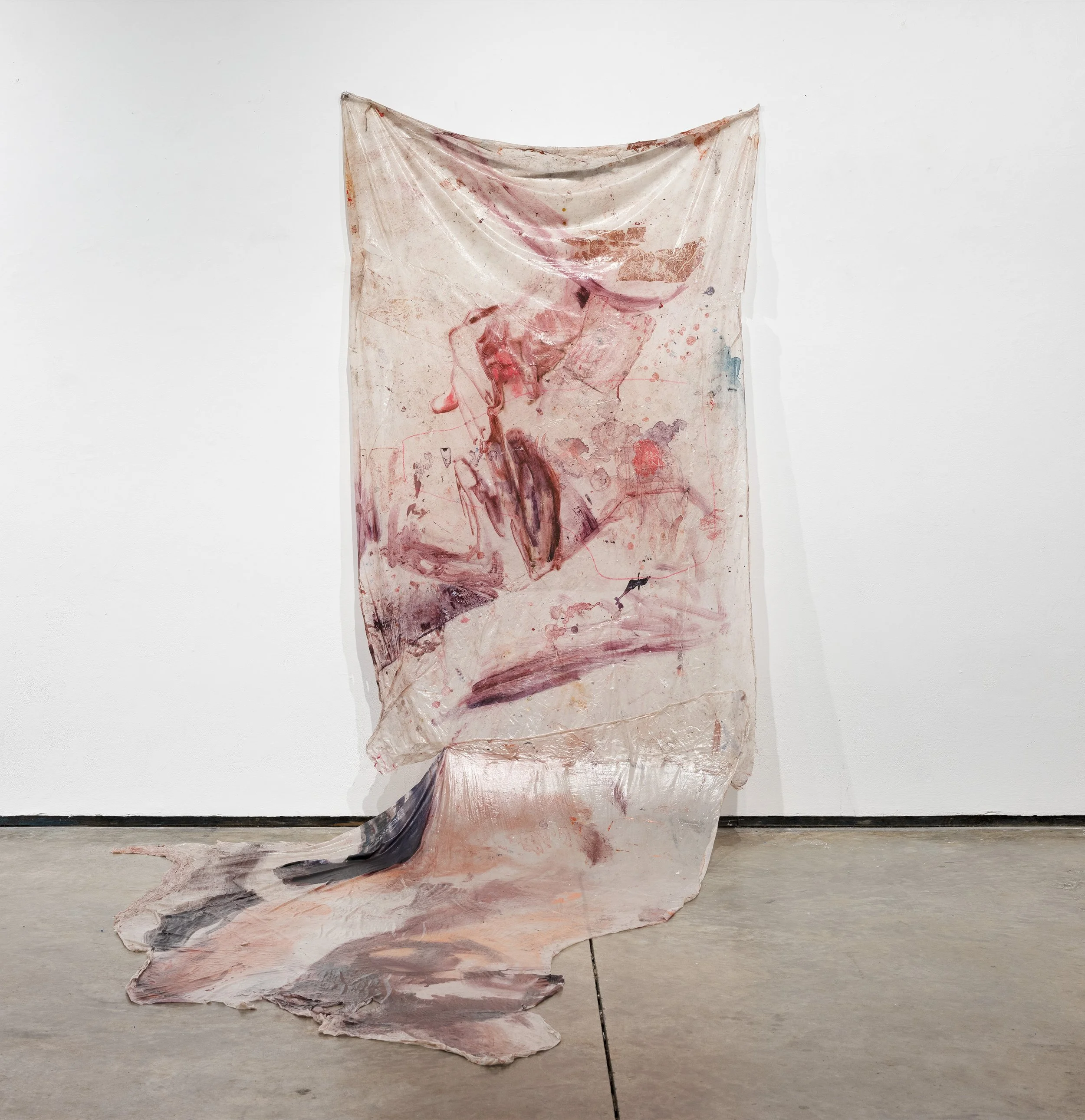 Floor Print III (2026) Oil and Acrylic on Synthetic Polymer Skin, 95”x60”