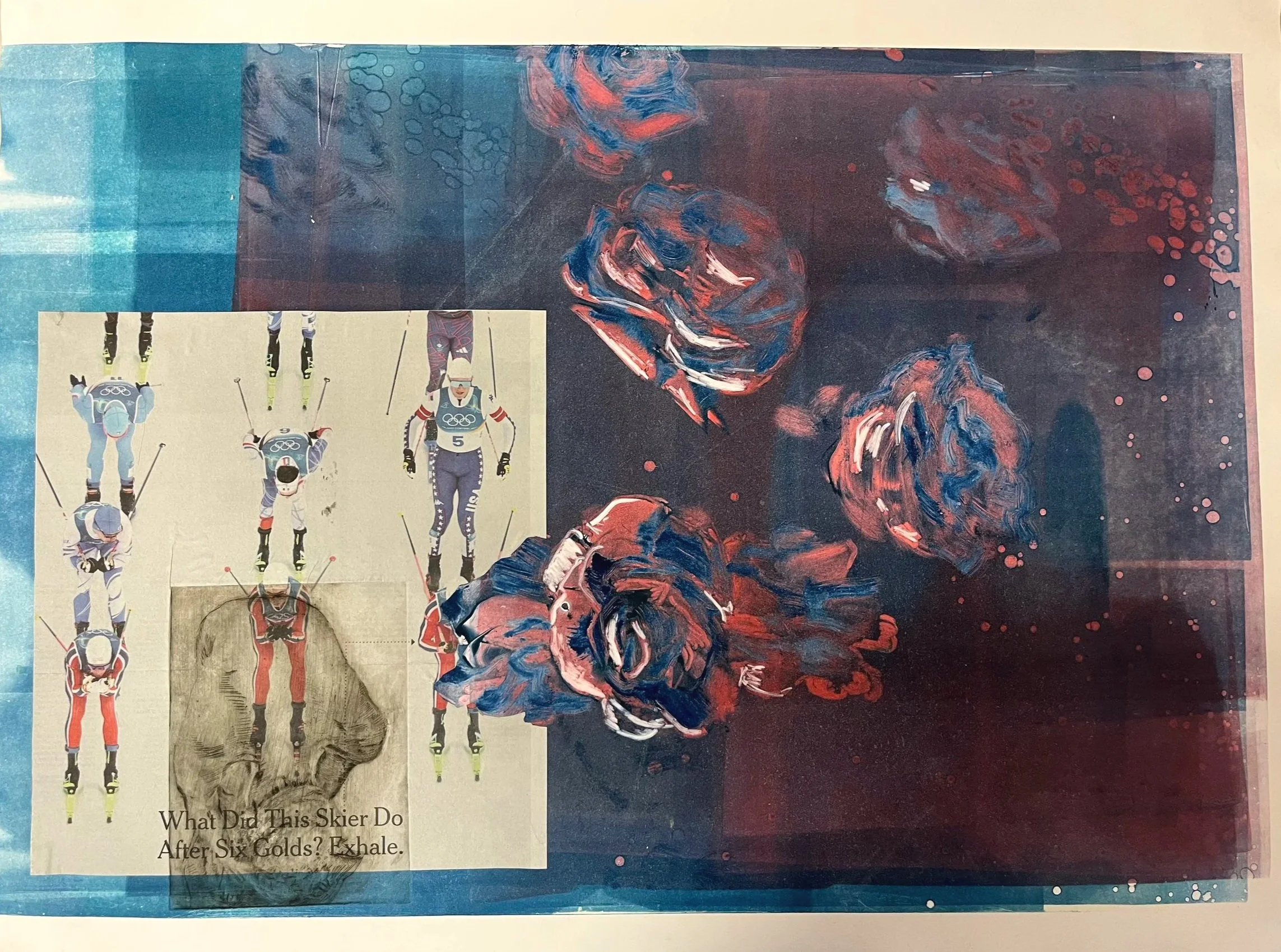 Bodies in Motion (2026) Etching and Monotype with Chine-collé, 22"x30"