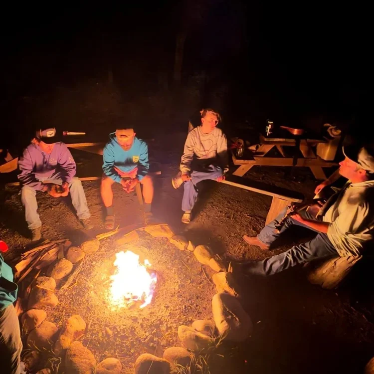 Singing around the campfire