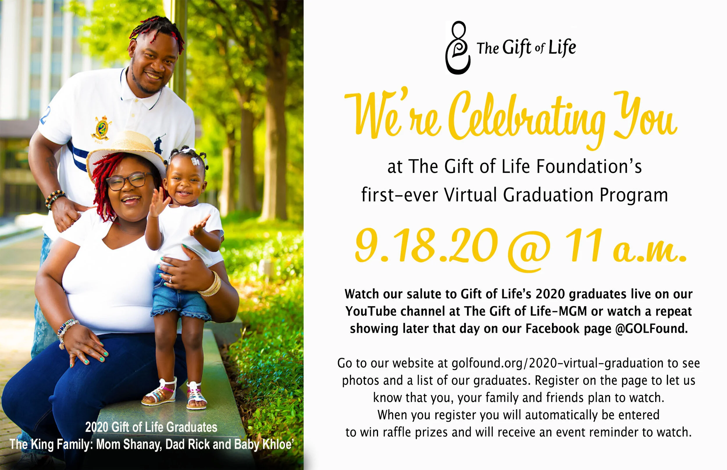 Gift of Life Recognizes Over 90 Program Participants at First-Ever Virtual Graduation