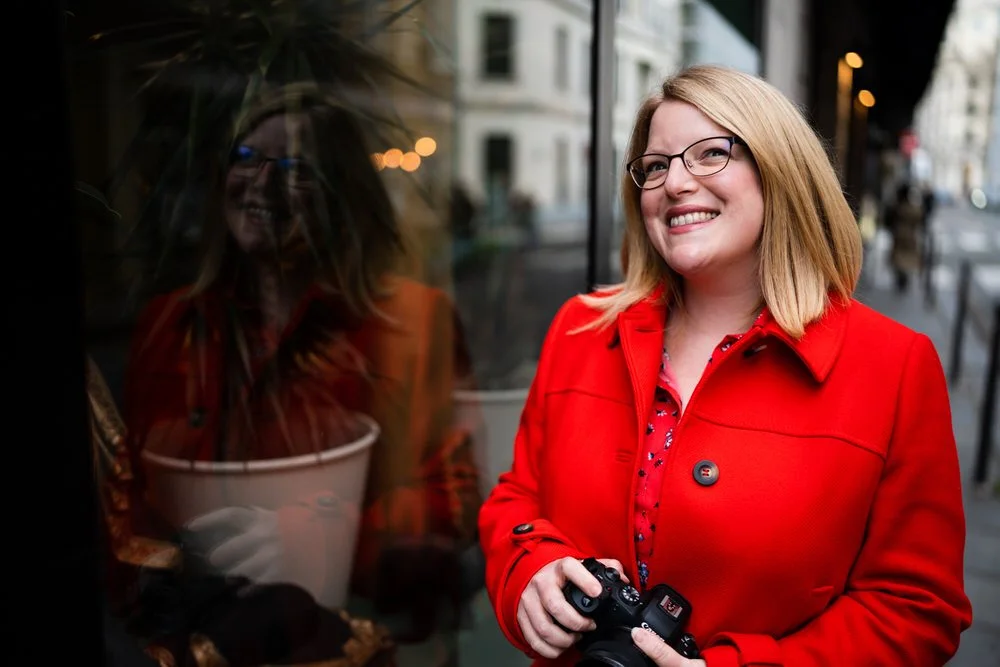 Kirsty Hamilton: London Photographer and Educator stares into the distance during a photoshoot