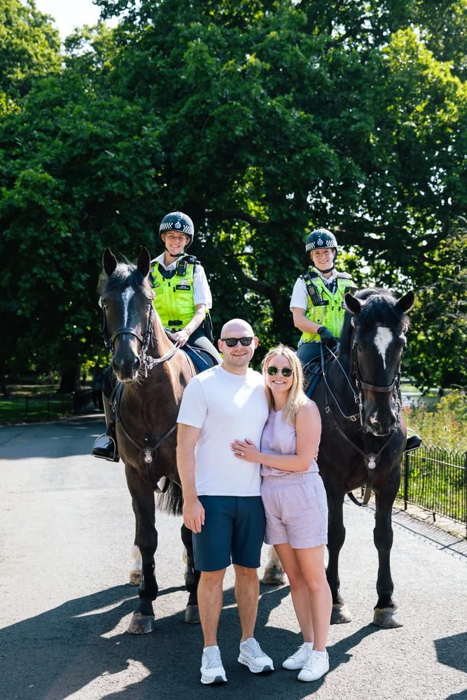 Police photobomb proposal photoshoot