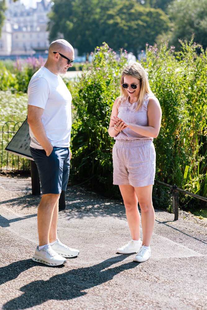 Secret Proposal Photoshoot in St James's park