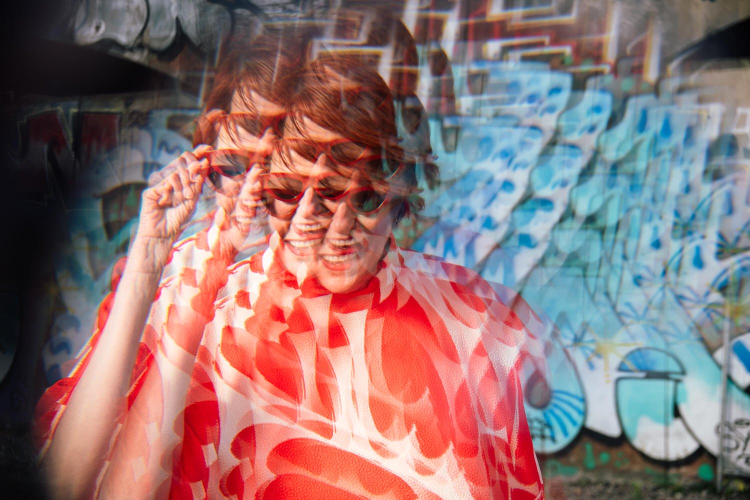 Artistically blurred London Photoshoot in Brick Lane