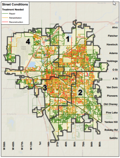 View more detailed maps: Citywide Map >> Lincoln District 1 Lincoln District 2 Lincoln District 3 Lincoln District 4
