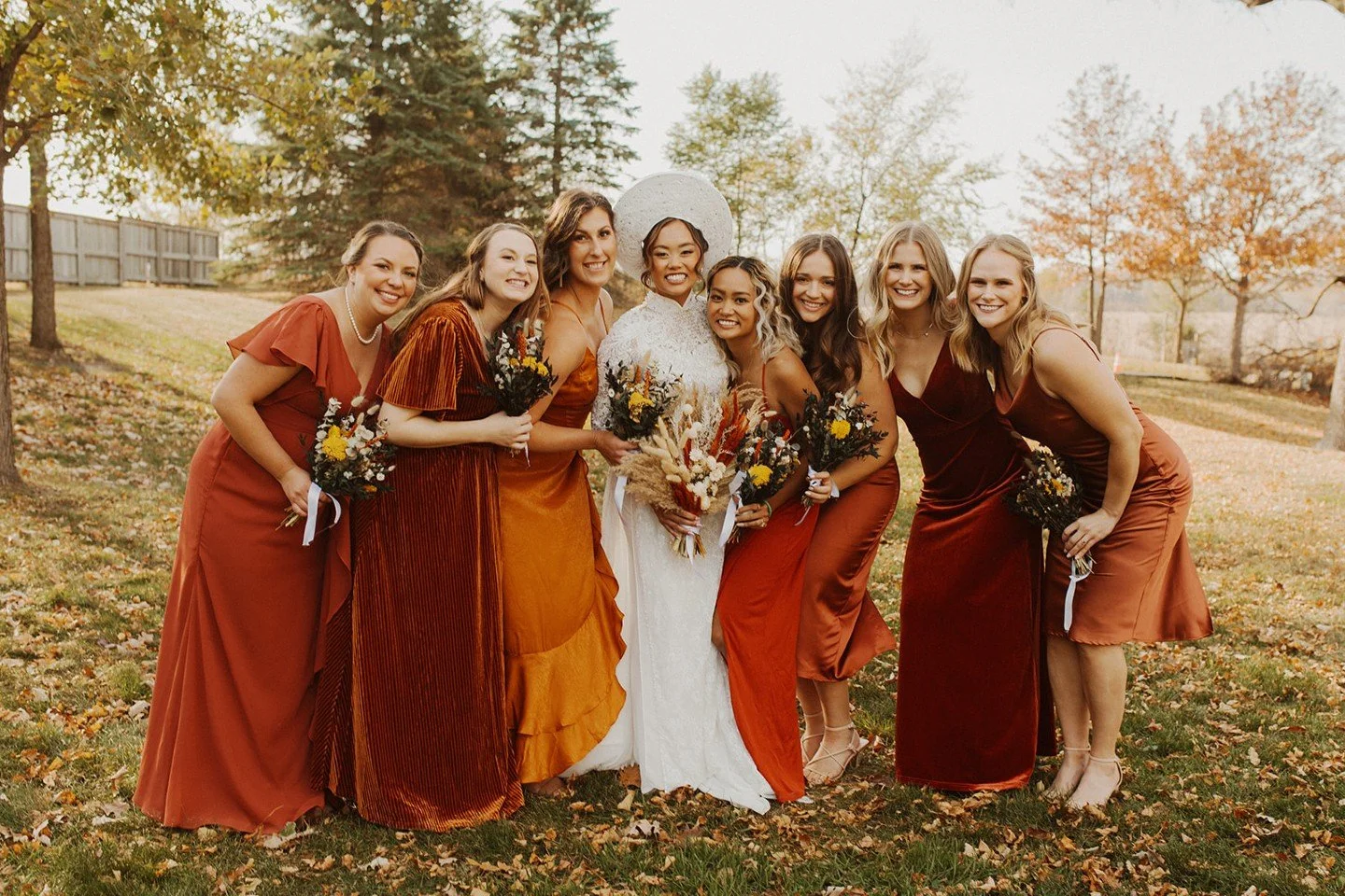 Everyone brings something different to a wedding day, and we love creating looks that let that show. Nothing uniform, nothing forced, just a group that looks cohesive while still feeling natural. 🤍

Photo: @gracetphotography
Venue: @thegardensofcr

