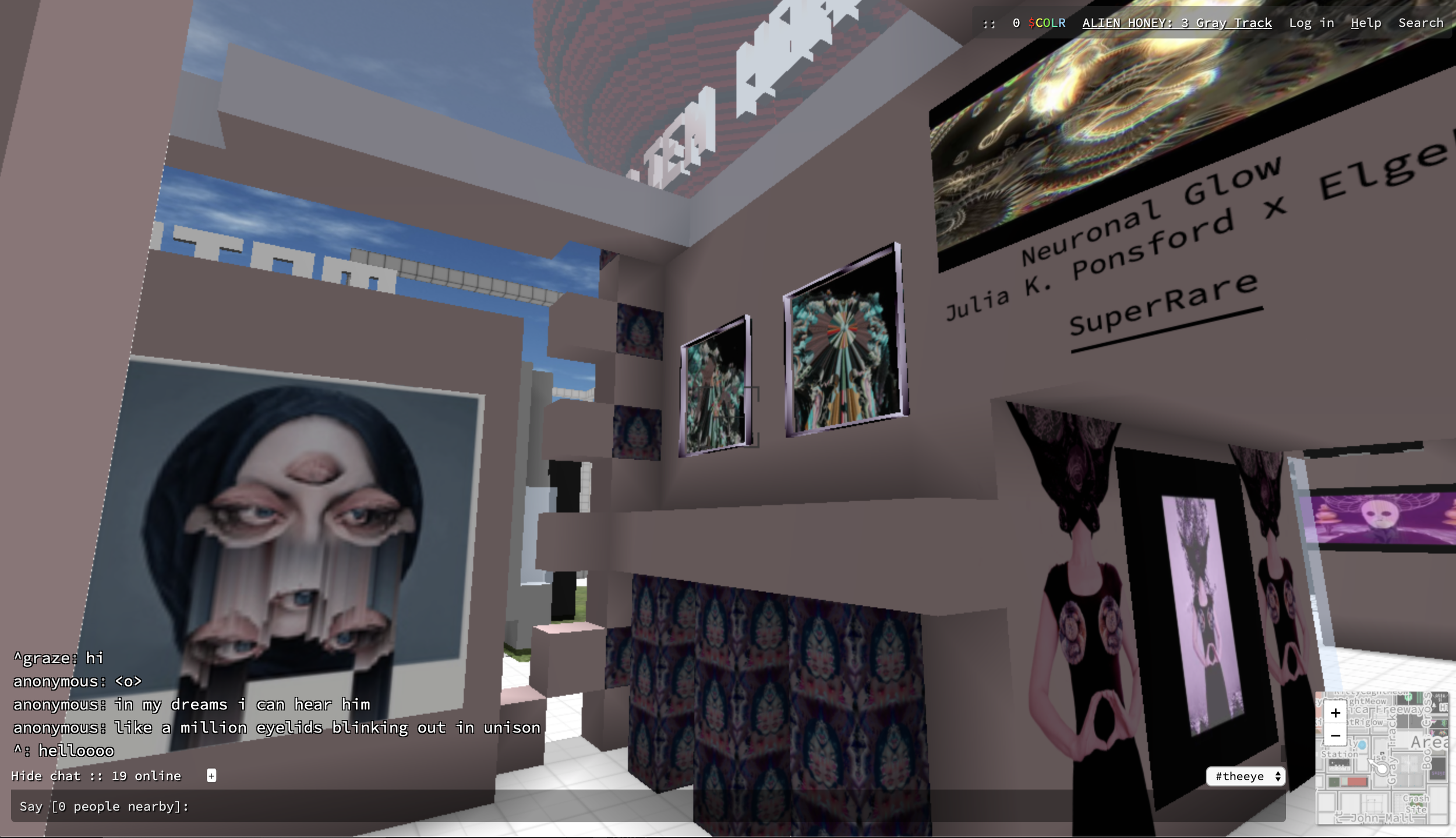 ↑ Cryptovoxels / SuperRare