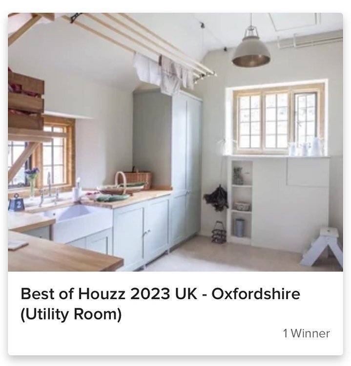 So apparently I won two 2023 Best of Houzz awards&hellip;one for my Cotswolds House utility room &amp; the other for my Sevenoaks Entrance Hall. Good to feel appreciated. #interiordesign #interiordesigner #interiodecor #houzz #laundry #laundryroomdec