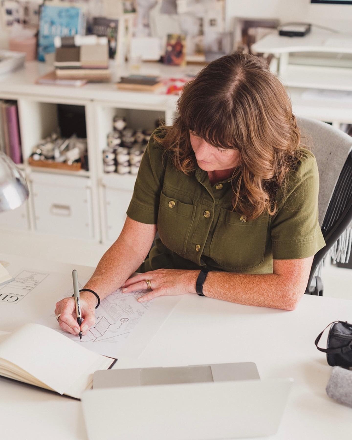 I literally design my projects by sketching them up by hand. I find this helps me refine my ideas &amp; make any changes along the way. Drawing is almost my favourite thing &amp; one of the best parts of being an interior designer&hellip;📷 @rebeccad
