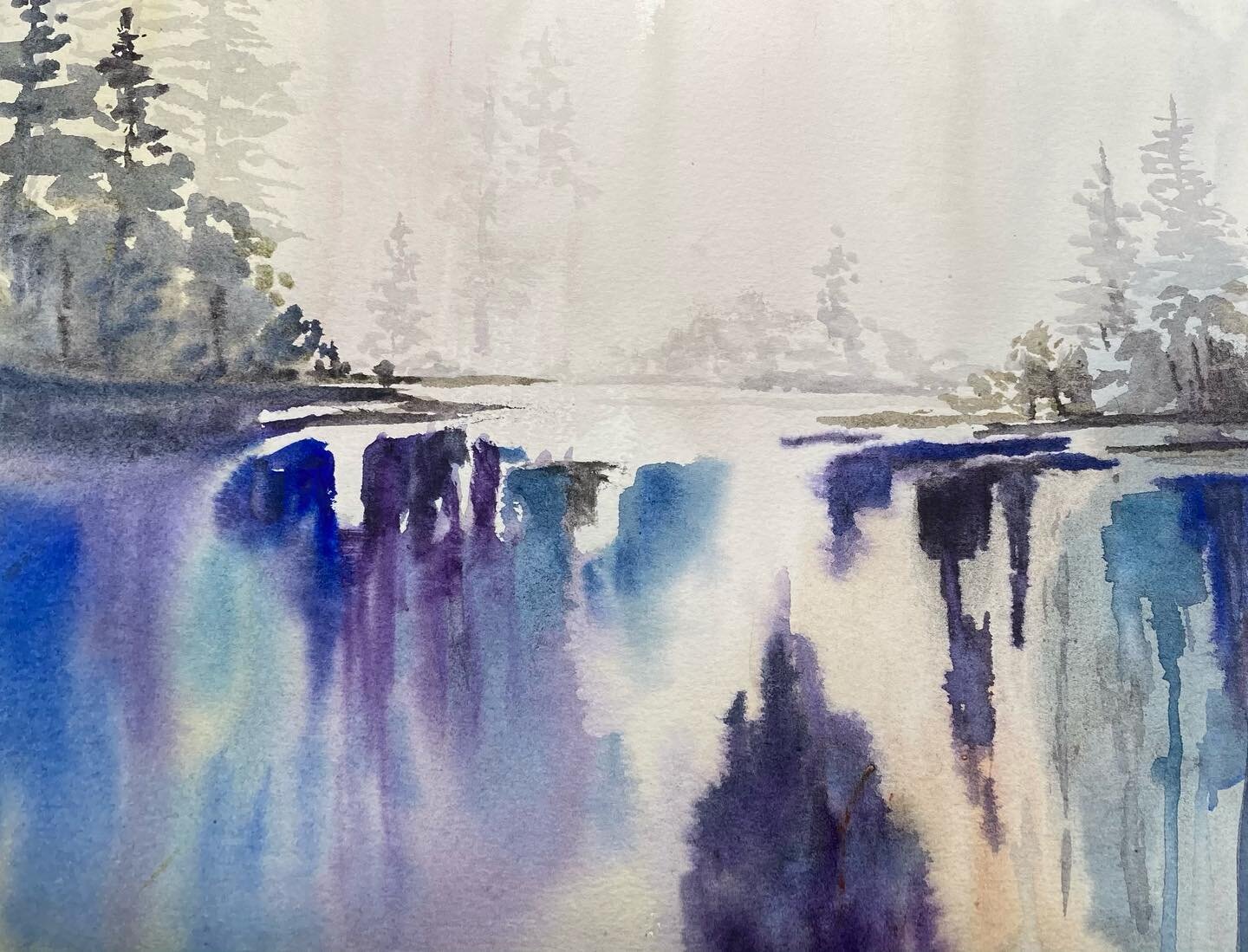 Waterfall #watercolorart #waterfallwednesday #watercolorartist  #sprayartist #luving