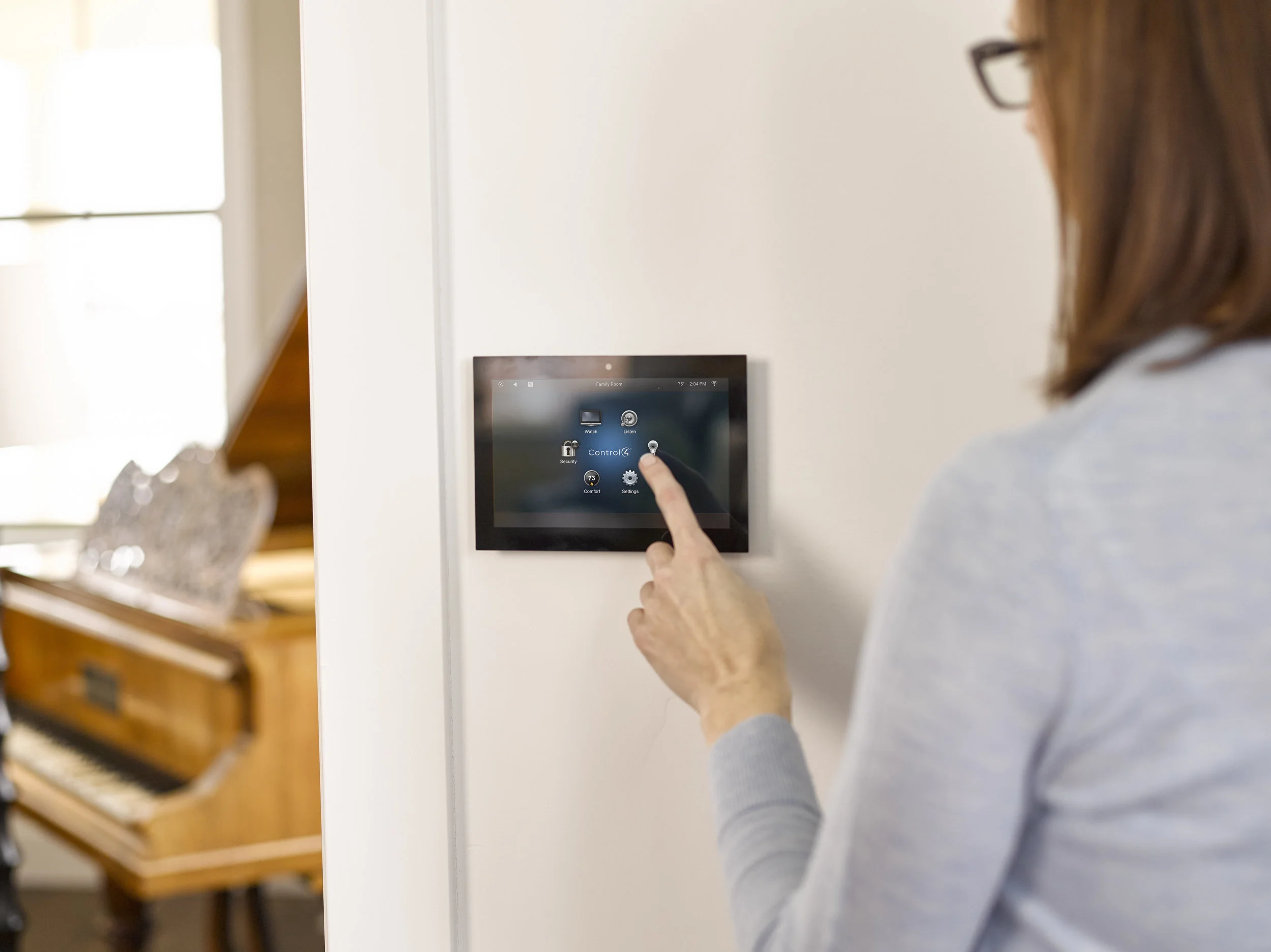 Control Interface Are you tired of trying to figure out which remote does what? Home automation includes simplifying your TV and music experience. From your smart phone or handheld remote you will enjoy easier use of your AV system.