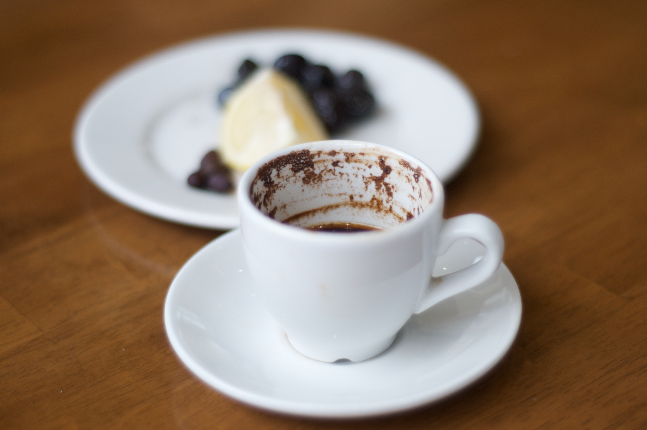 Turkish coffee grounds (I’m sure I can see a tall dark handsome stranger)
