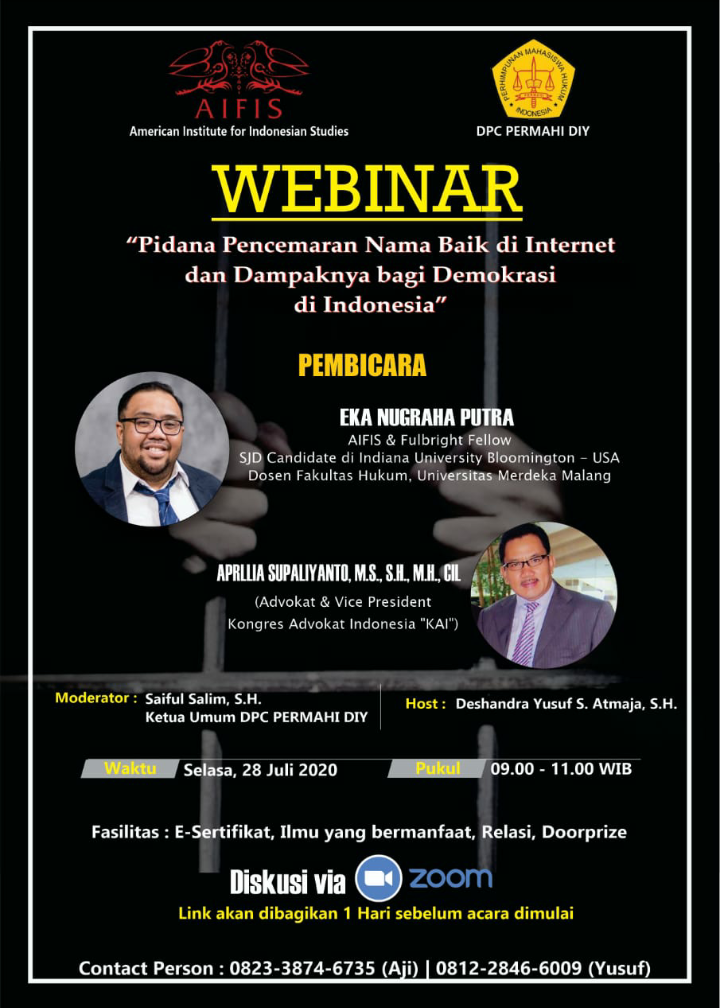 Pidana Pencemaran Nama Baik di Internet dan Dampaknya bagi Demokrasi di Indonesia