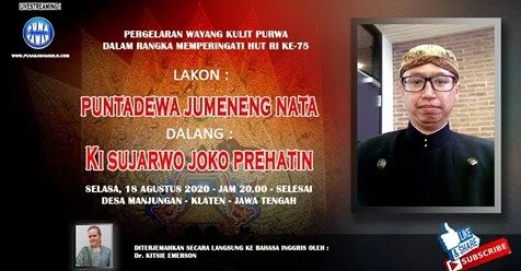 WAYANG with English interpretation: Ki Sujarwo Joko Prehatin (Puntadewa is Crowned King)