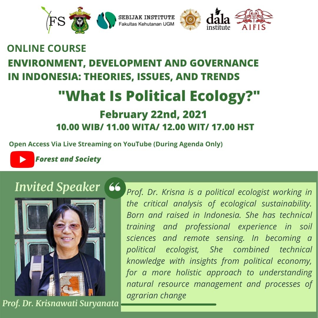 EDG Course What is Political Ecology? — American Institute for Indonesian Studies (AIFIS)