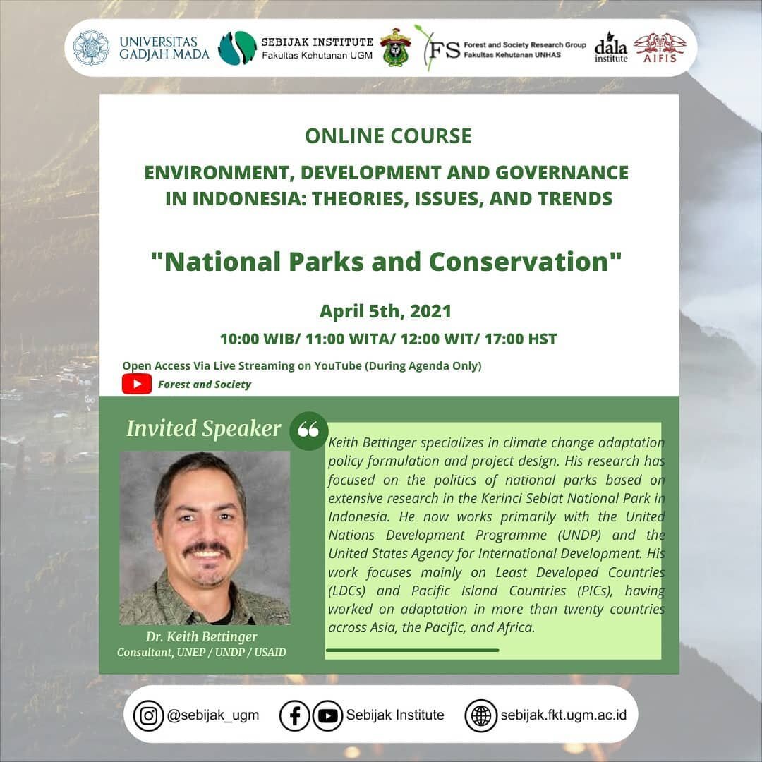 National Parks and Conservation — American Institute for Indonesian Studies (AIFIS)