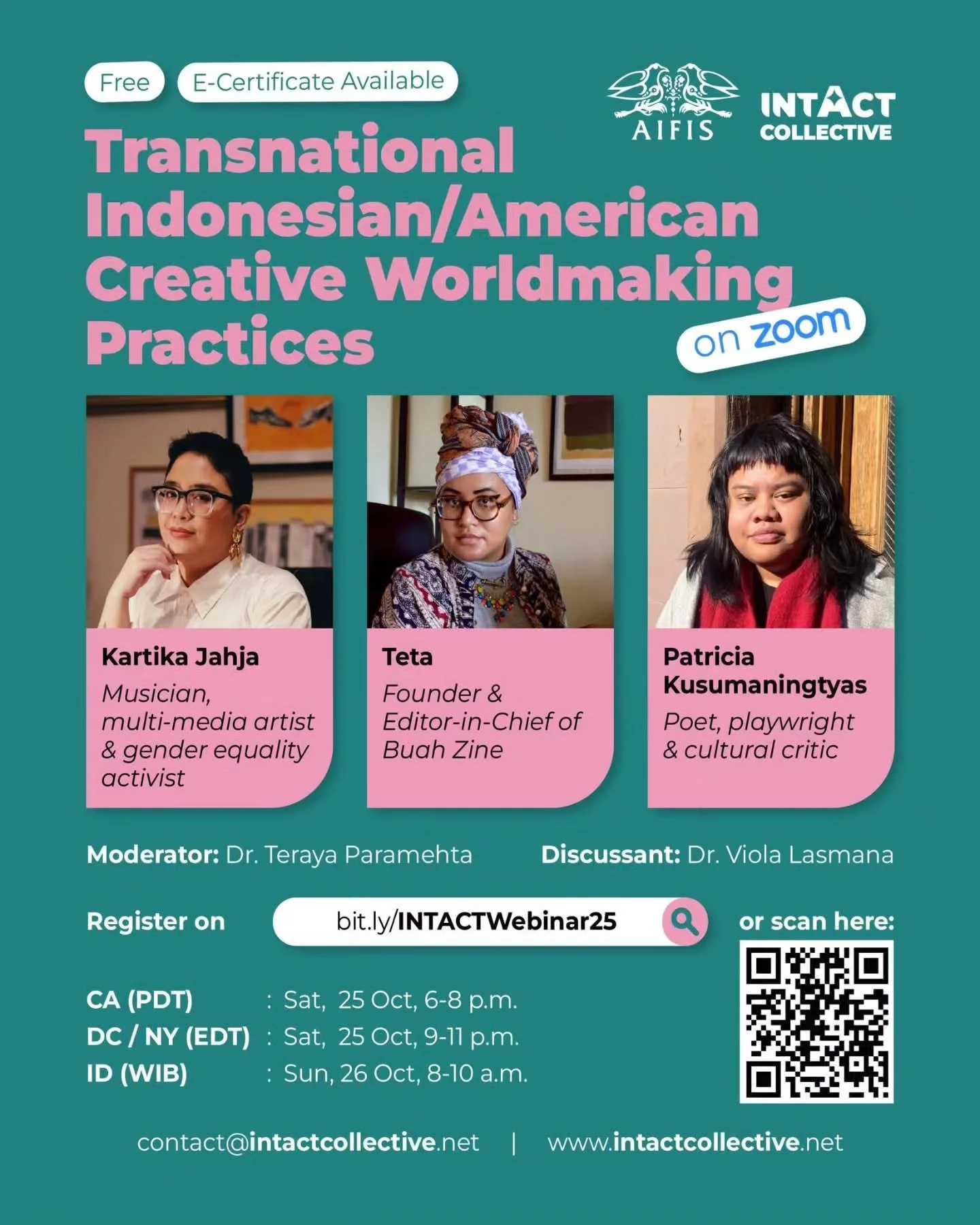 What does it mean to think, imagine, and create across cultures and identities? How do art and activism intersect in the Indonesian diasporic and transnational experience?
Join us for "Transnational Indonesia/American Creative Worldmaking Pract