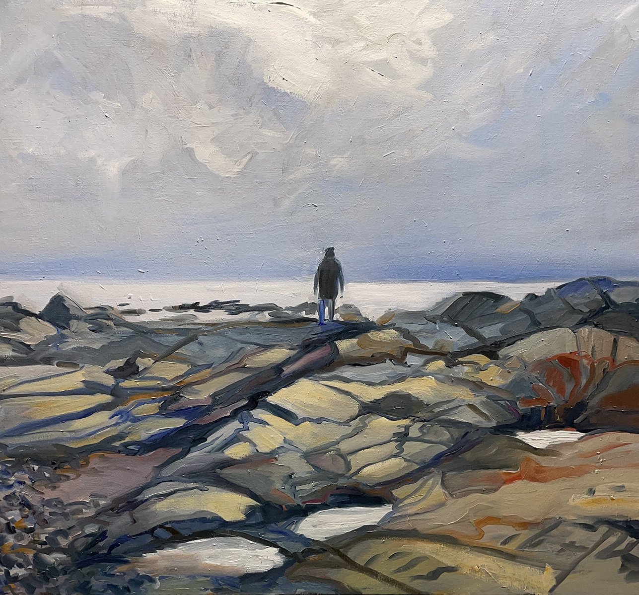 Traveler Looking Over a Sea, homage, Aquidneck Island, Rhode Island