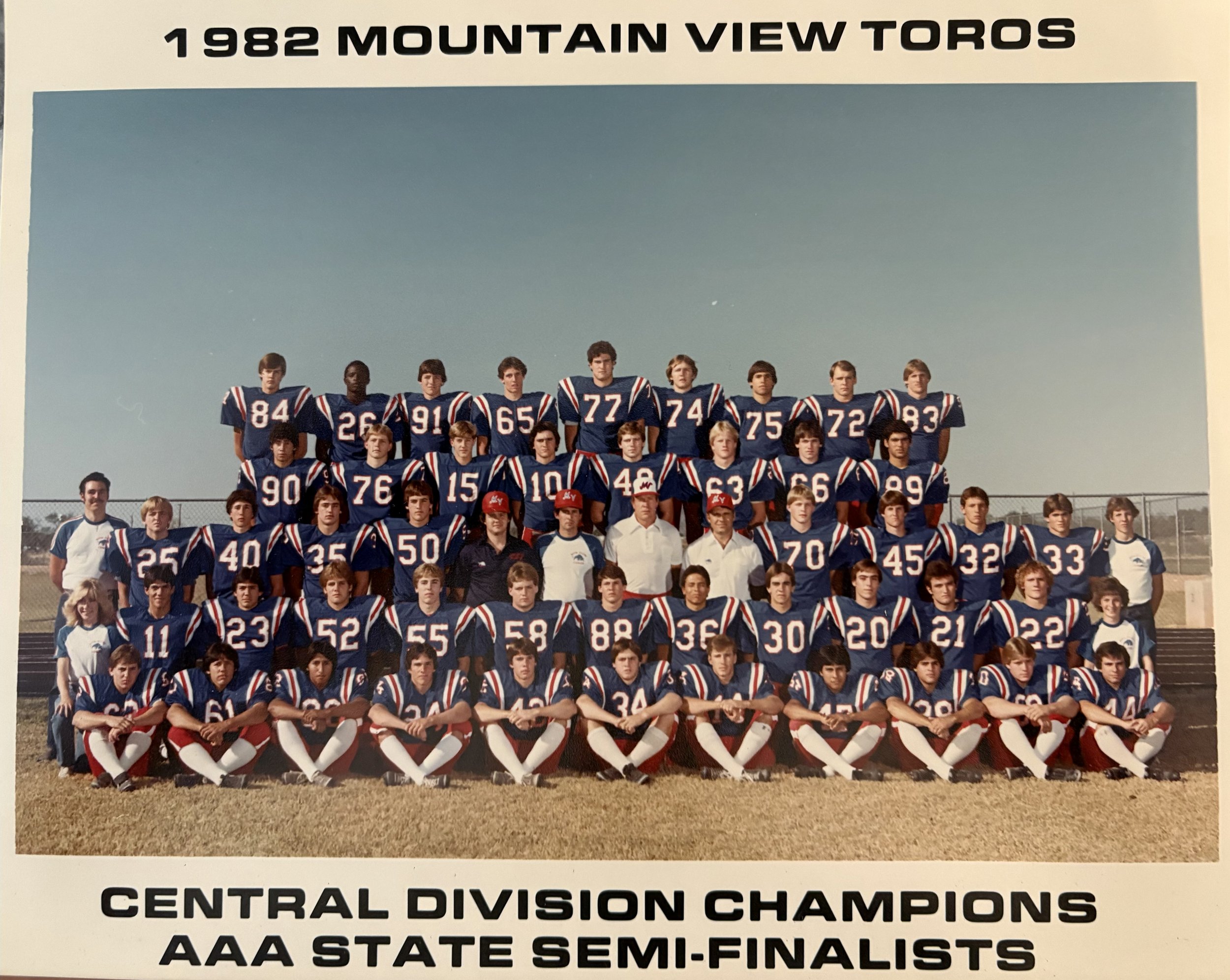 Mountain View Toros Football 1982
