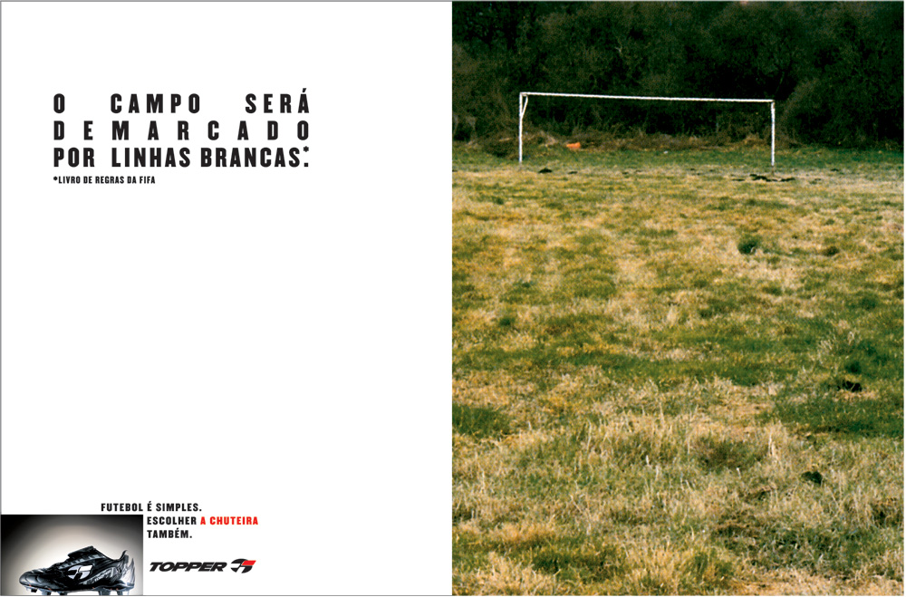 "The field of play must be marked with white lines."* *Fifa's rule book