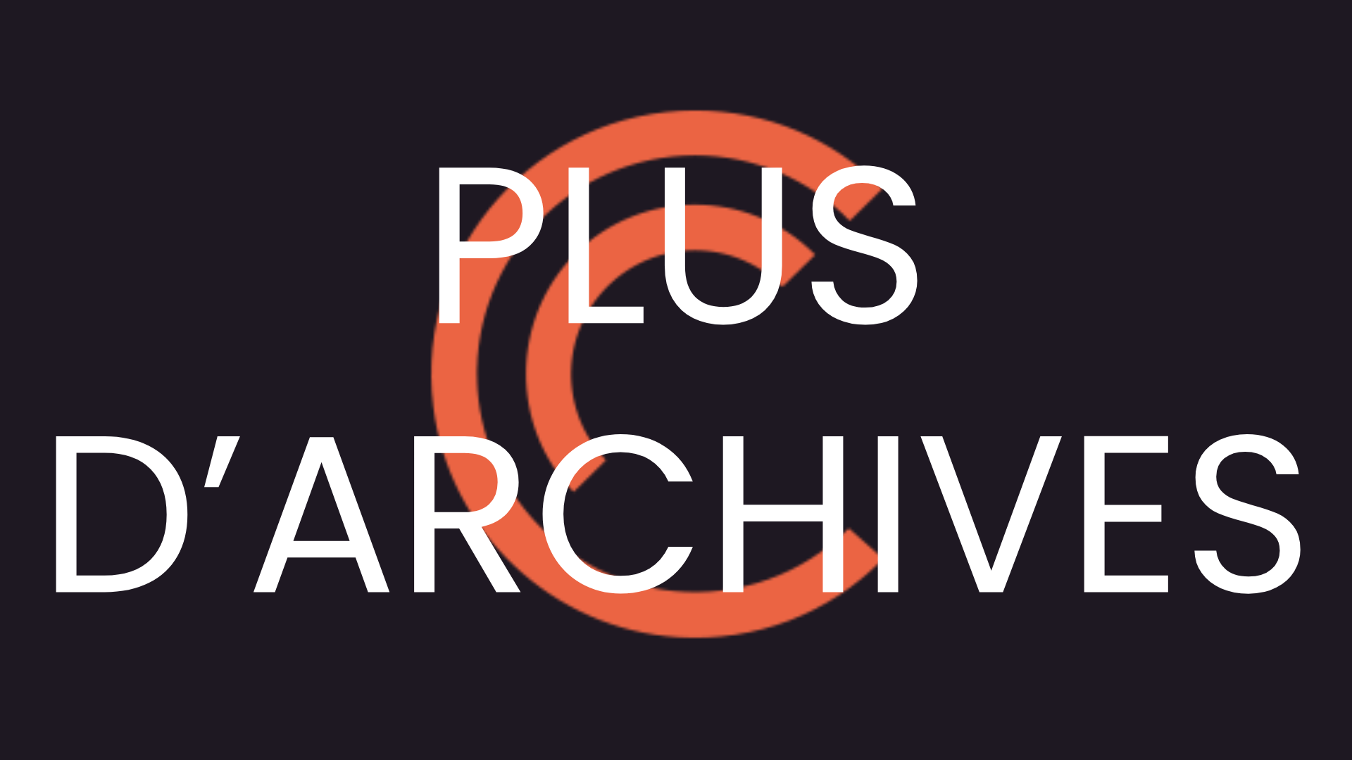 Plus D'archives