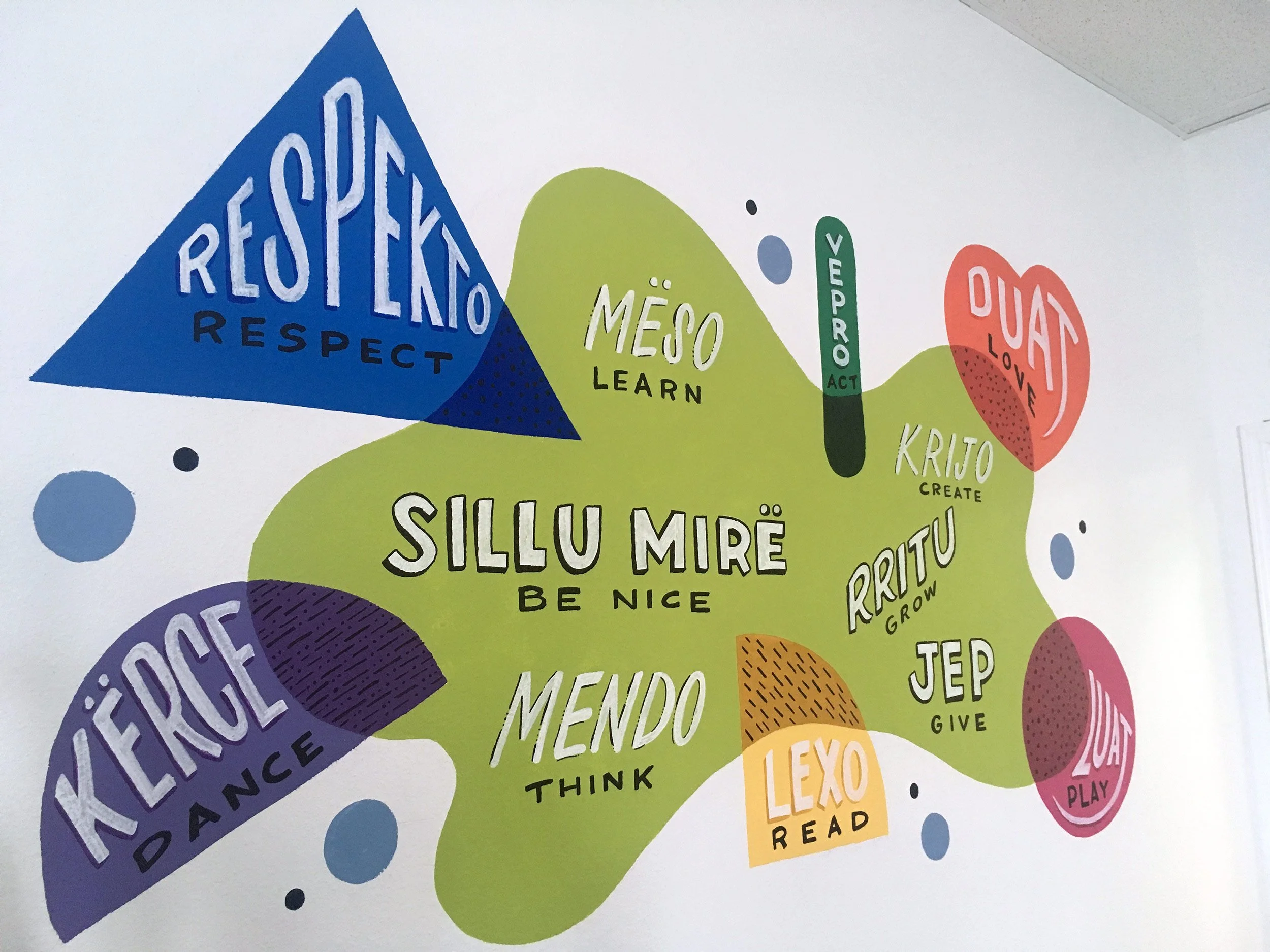 art direction · bilingual mural · lettering · illustration