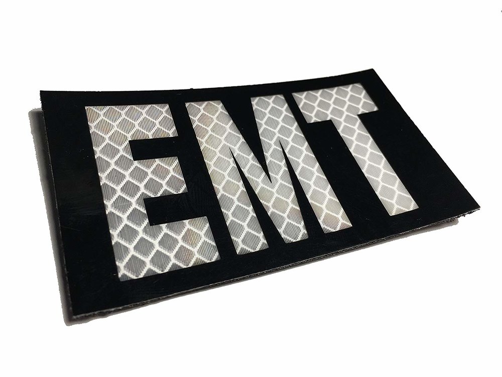 ULTRA (HI-VIS) REFLECTIVE EMT 3.5 X 2 HOOK/LOOP PATCH — Union Fire Store  - Officially Licensed IAFF Decals
