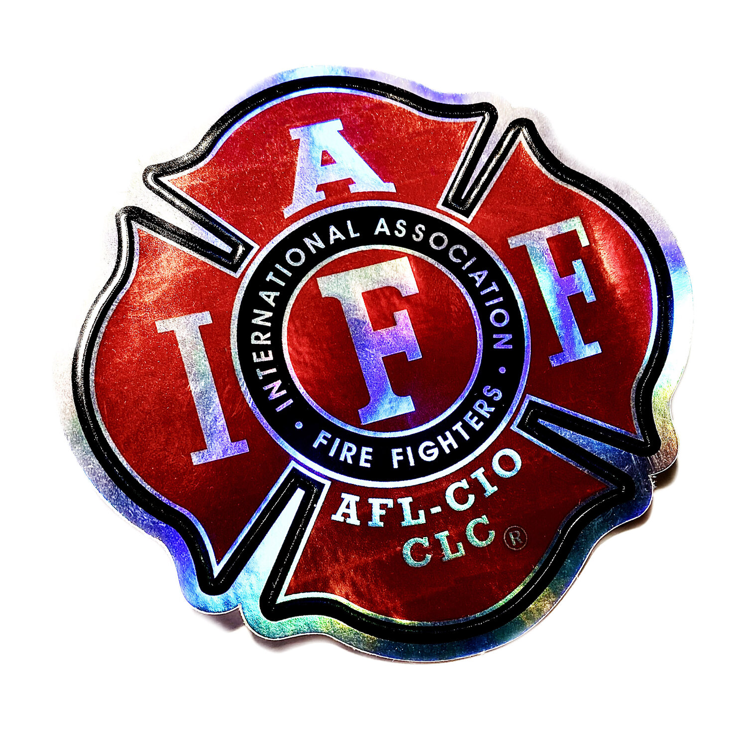 Original RED - HOLOGRAPHIC Reflective IAFF Firefighter Decal Sticker —  Union Fire Store - Officially Licensed IAFF Decals