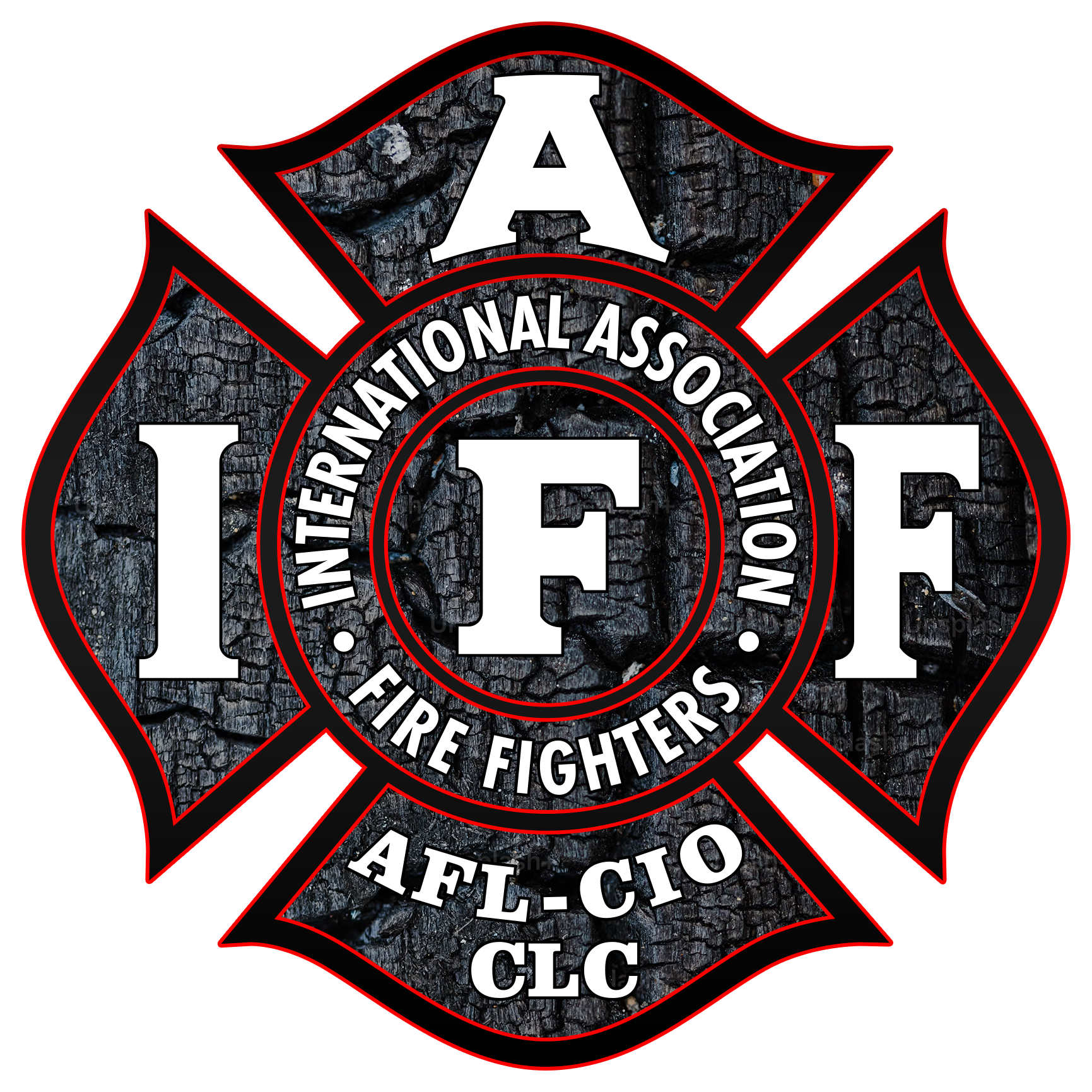 4" Charcoal / House Fire IAFF Firefighter Decal Sticker