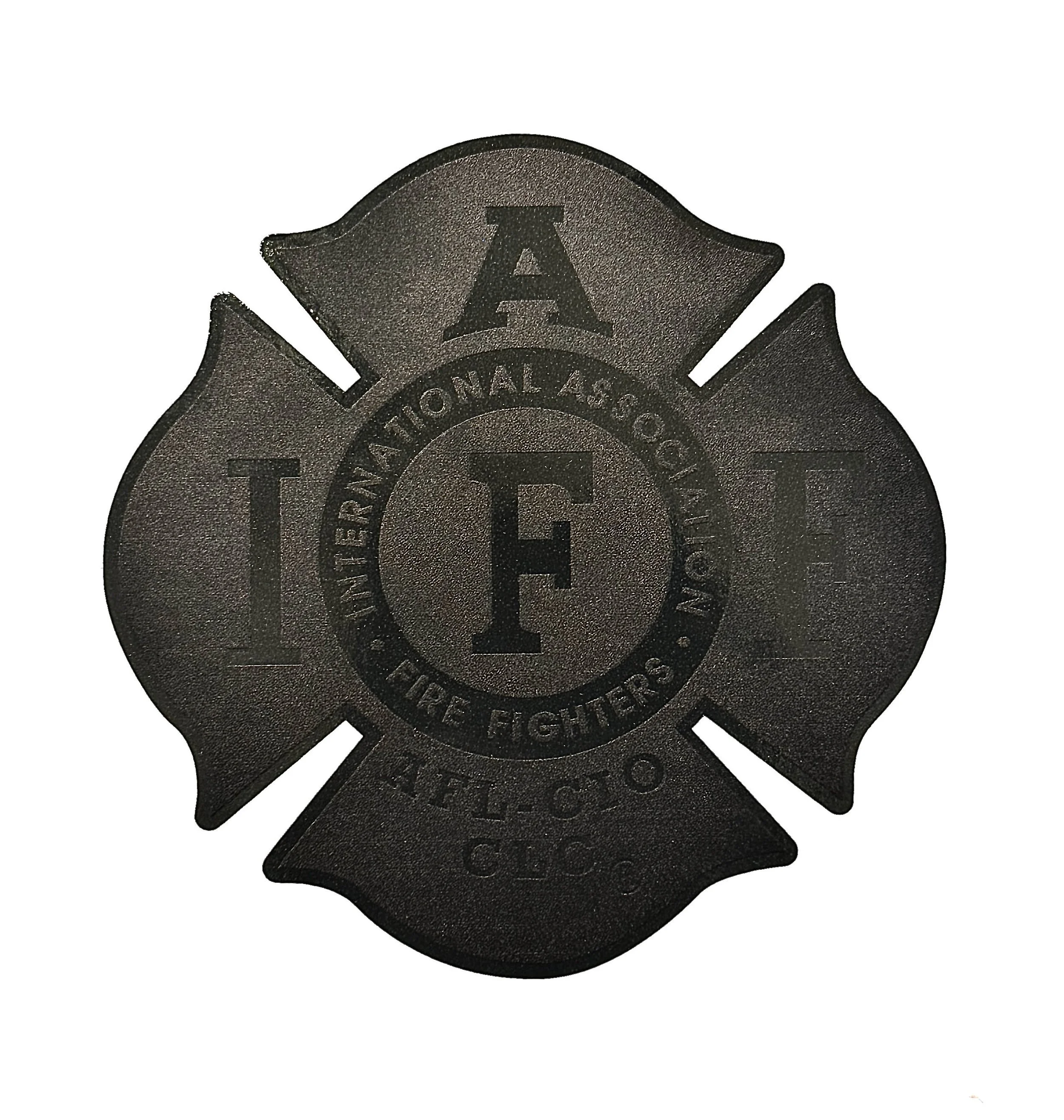4" BLACKOUT Reflective - IAFF Firefighter Decal reflective Sticker (US MADE) - CHOOSE COLOR