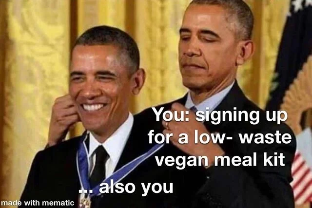 50% off all first time bags for Veganuary! 📦🌱 it&rsquo;s time to do something future you will be proud of! 😊🌿 #veganmeme