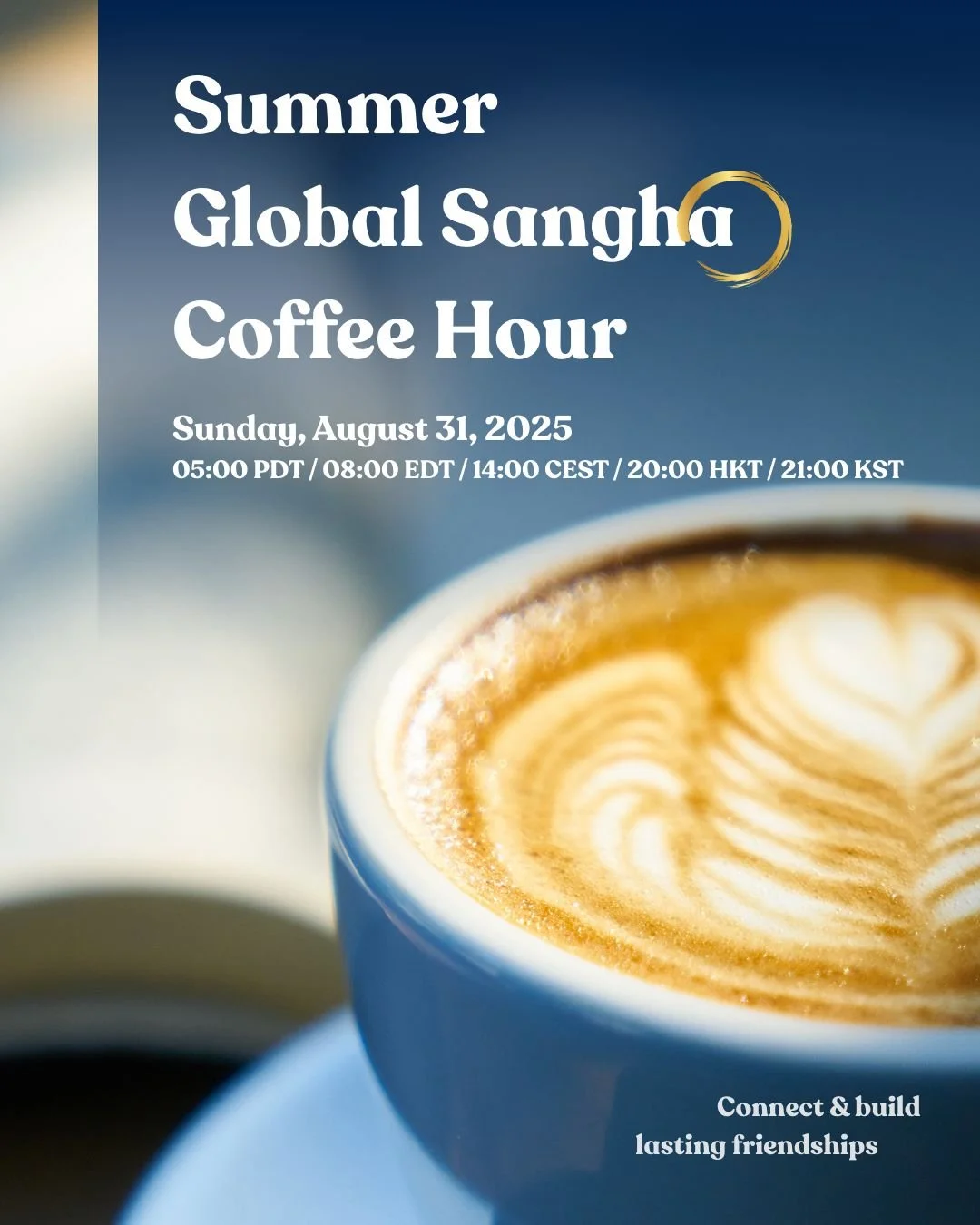 Join the Global Sangha Coffee Hour and build lasting dharma friendships. Sign up at link in bio.  #zen #meditation #kwanumzen
