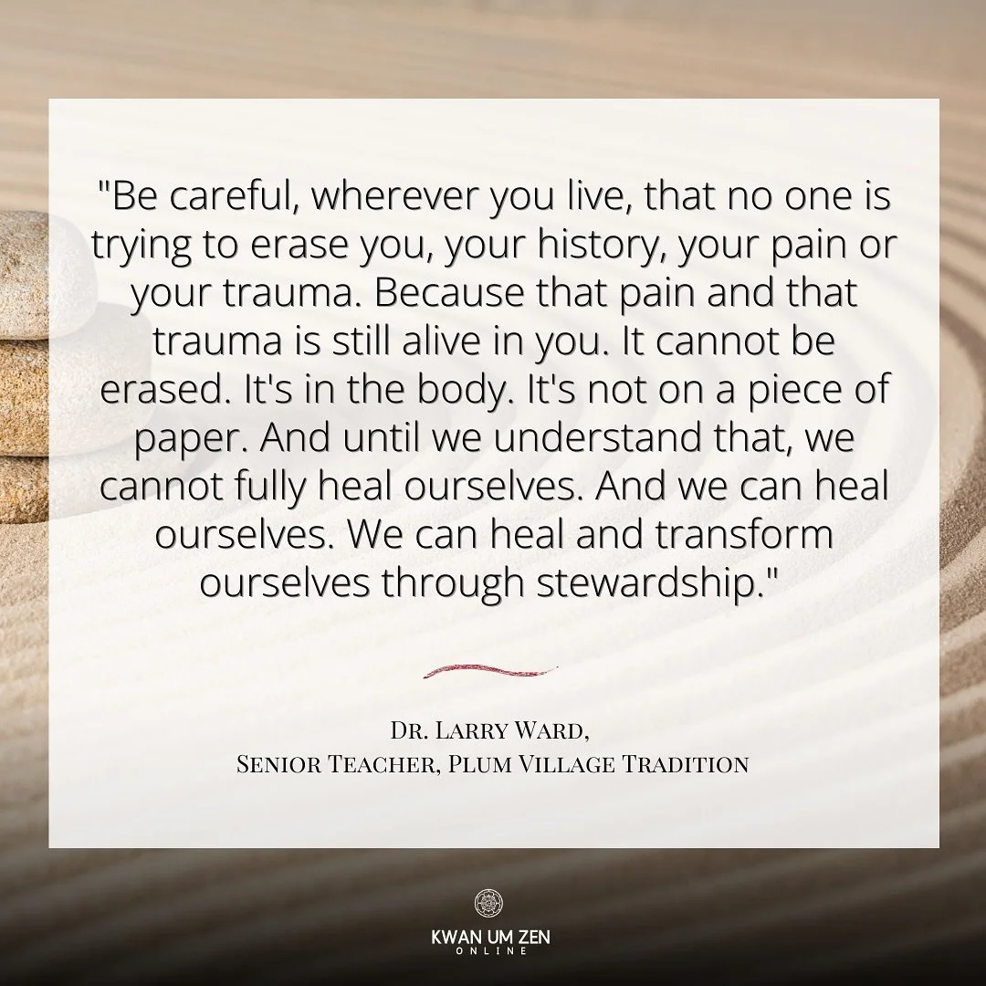 &ldquo;Be careful, wherever you live, that no one is trying to erase you, your history, your pain or your trauma. Because that pain and that trauma is still alive in you. It cannot be erased. It&rsquo;s in the body. It&rsquo;s not on a piece of paper
