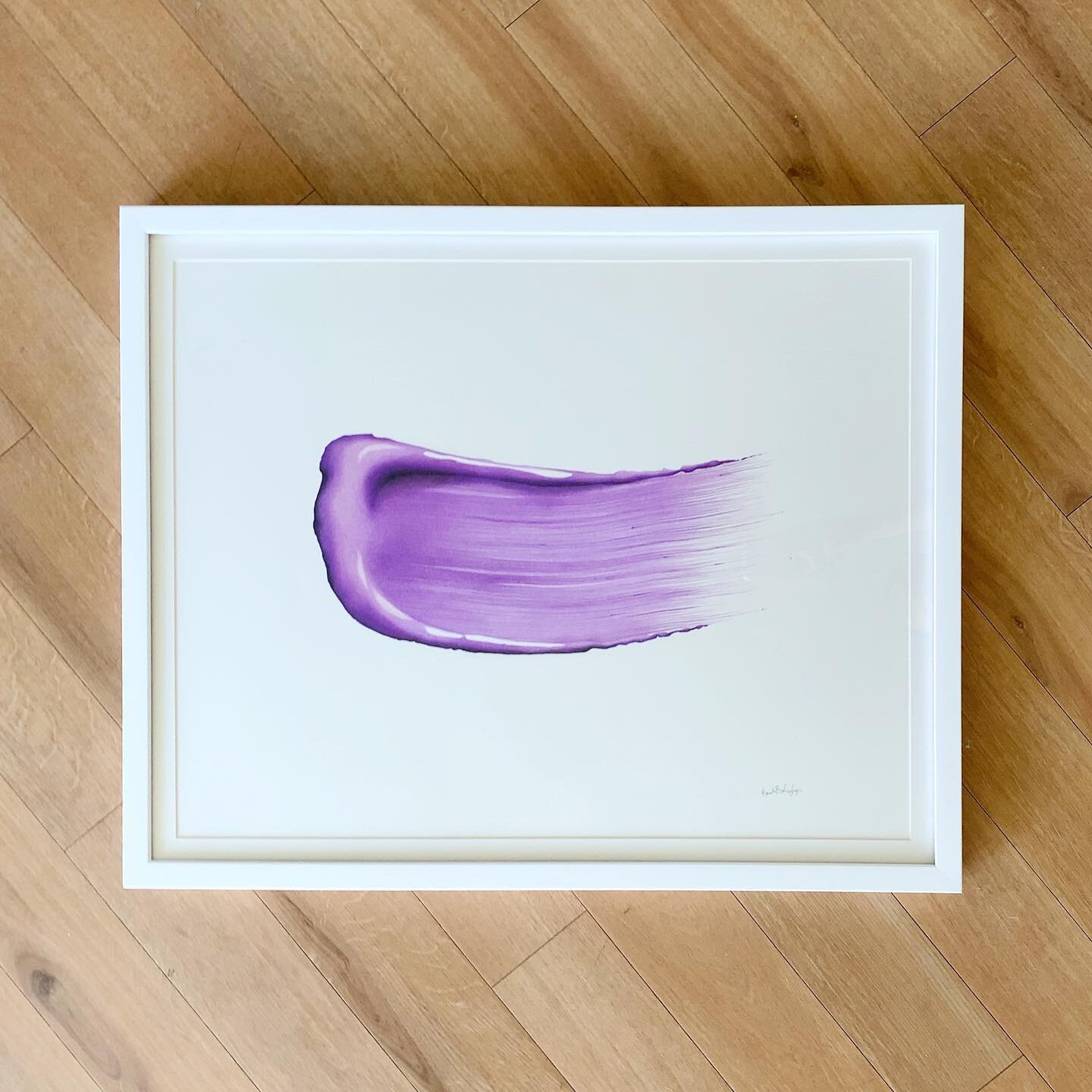 Purple Paint Swipe Drawing 
Colored Pencil on Paper, Framed
Follow the link to my website ⛓
&bull;
This piece has moved around with me a lot these past two years- it was made in our apartment in Seattle, then brought to NY for @affordableartfairnyc a