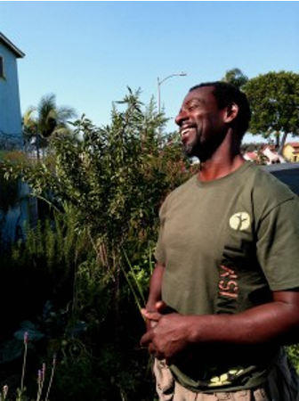 Ron Finley: Food Policy Warrior Ron Finley is the Director and Head Trouble Maker at The Ron Finley Project , a nonprofit that is dedicated to eradicating food deserts and changing food culture in disadvantaged neighborhoods. Finley is best known for his inspirational TED Talk , which has over 3,000,000 views to date. Finley discusses how food is both the problem and solution in food desert areas such as his neighborhood in South Central LA, where the drive thrus are killing more people than the drive bys. Ron’s vision and mission is to activate each individual to revitalize a collective consciousness that leads to an empowered, self reliant community. Finley is known as the “Gangsta Gardener,” and he is flippin the script on what it means to be a gangsta. Growing your own food is gangsta, being self sustainable is gangsta. Ultimately, Finley wants people to know they have the capacity to transform and design their own lives.