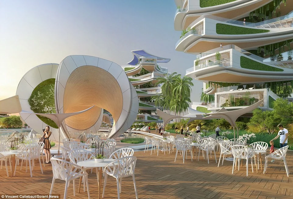 Conscience: The man behind it, Vincent Callebaut, 40, says his plans will help preserve the coastal area's environment