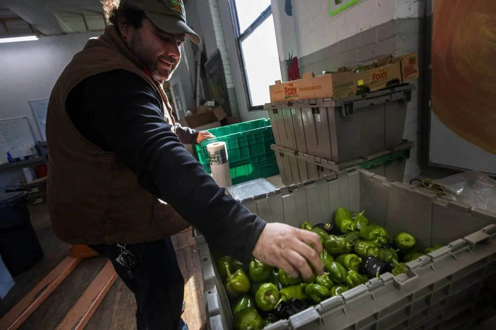 Jorge Marzuca is eligible to lease land on a training farm in Dracut through the New Entry program. (Jesse Costa/WBUR)