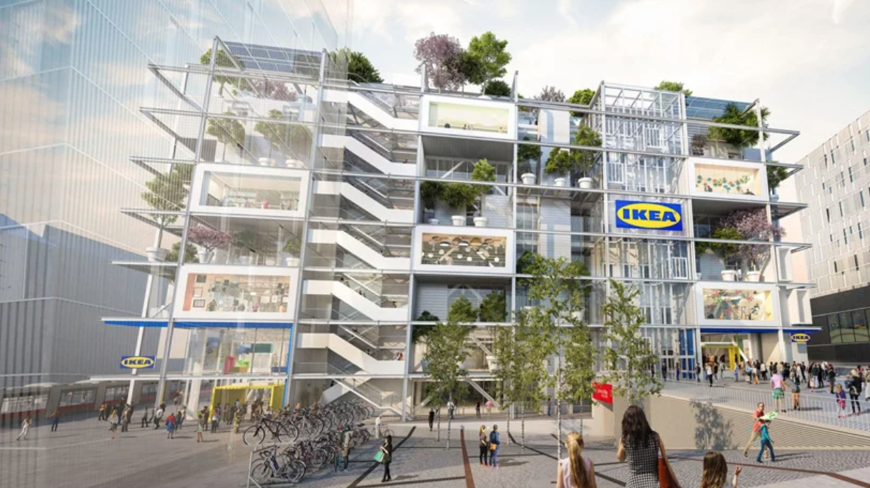 IKEA Designs Store With Green Façades And Parking — AGRITECTURE