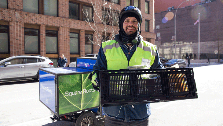 Image: Square Roots delivery, courtesy of Square Roots