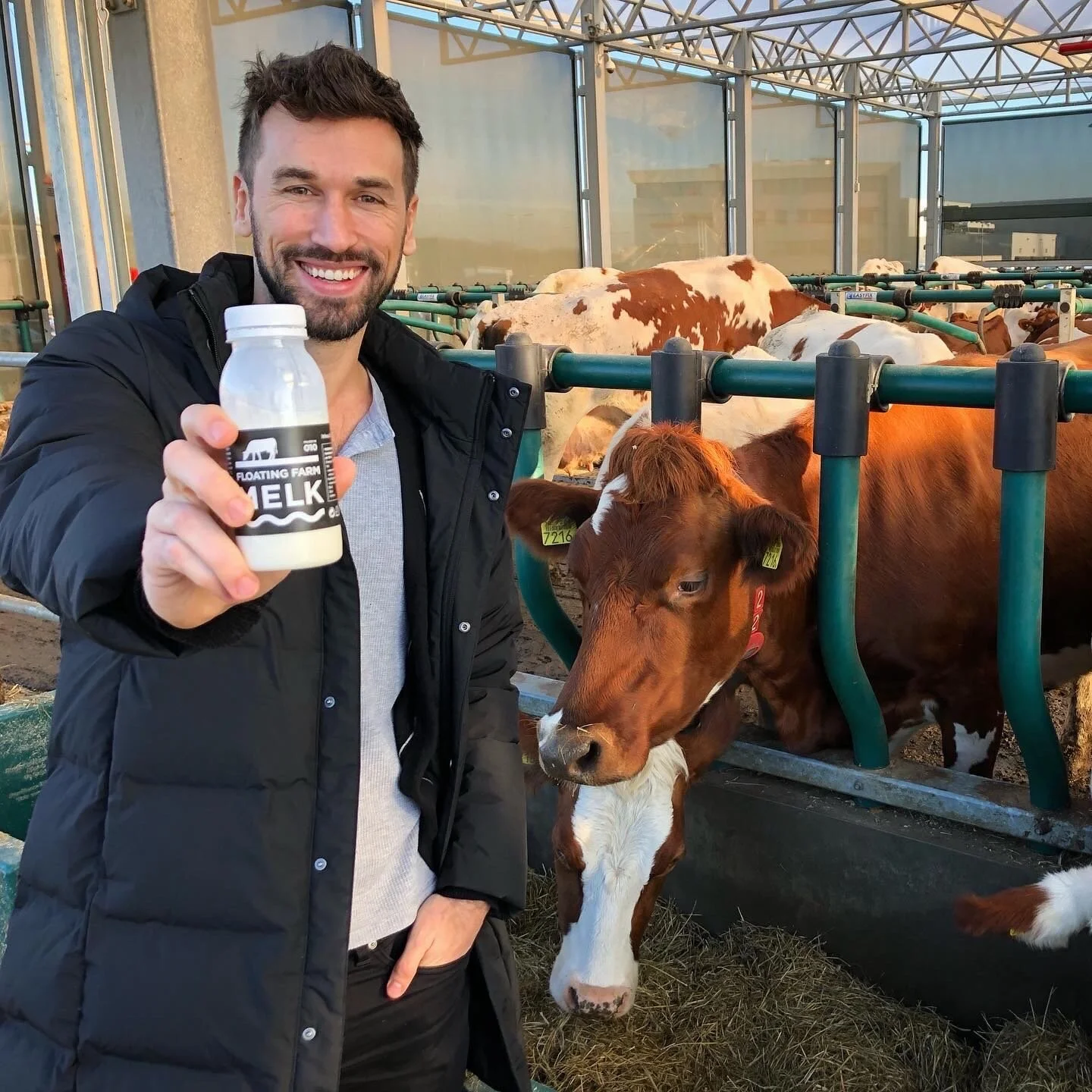 An image of Agritecture’s Founder &amp; CEO, Henry Gordon-Smith, at the Floating Farm Rotterdam