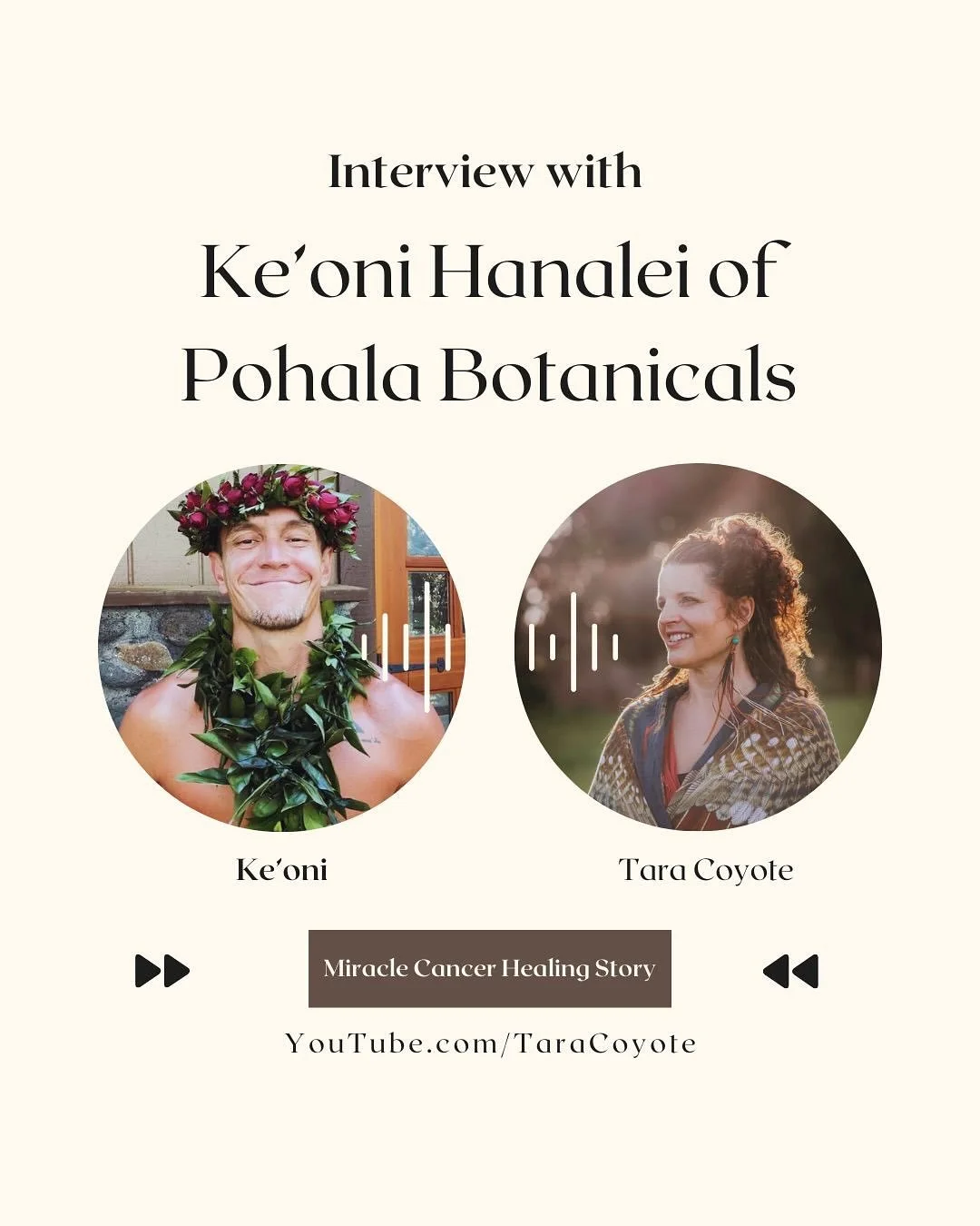 New YouTube Interview with Ke’oni Hanalei of @pohala_hawaiian_botanicals - A miracle stage 4 cancer healing story!
Ke’oni Hanalei is one unique, intelligent being with ancient Native Hawaiian and Scottish roots on the island of Maui, Haw
