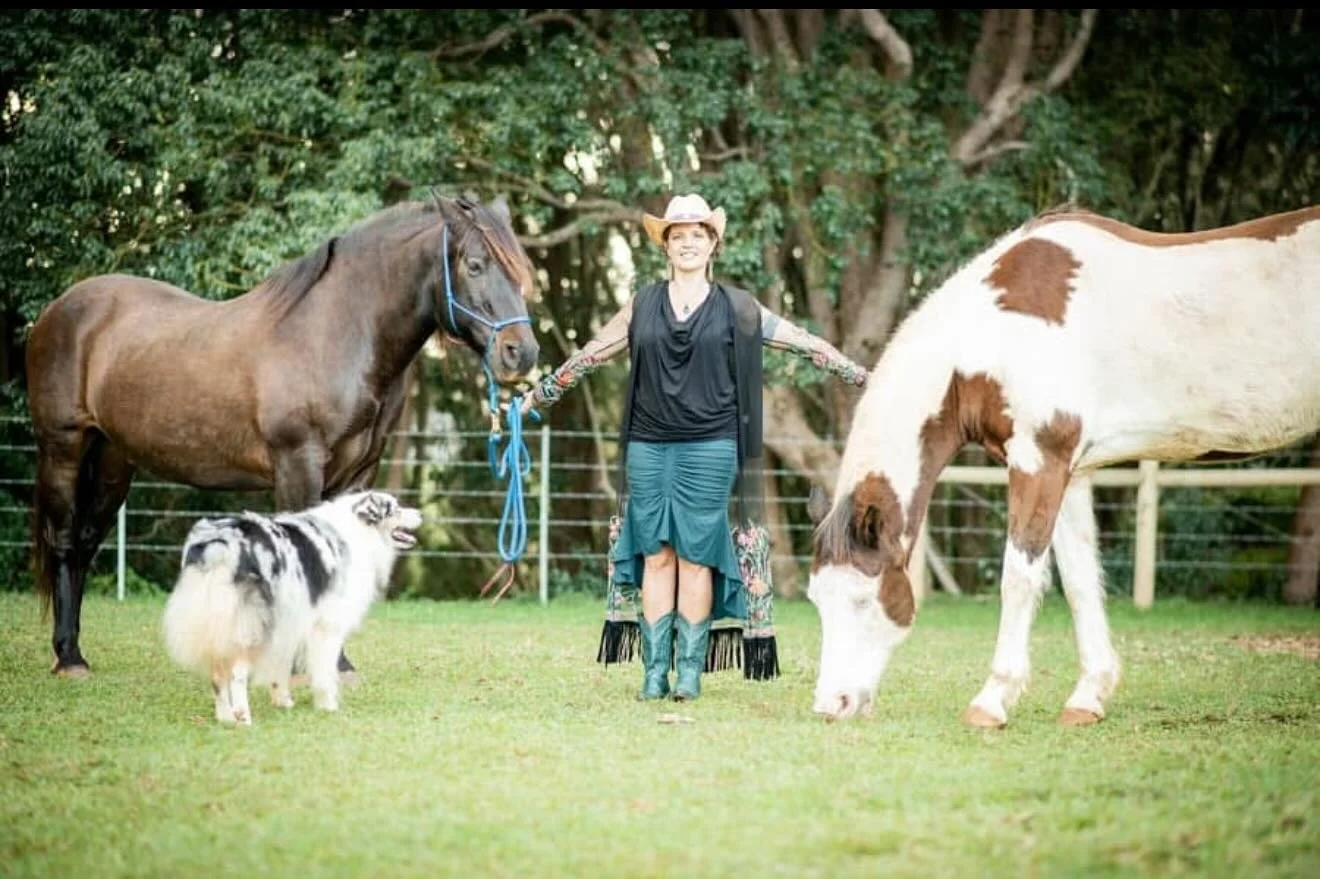 The other day I experienced the most magical experience observing what unfolded in an Equine Facilitated Learning session I held with my horses and a lovely client at @windhorsesanctuary 🐴

Xaria dog was in the house and heard me outside with a clie