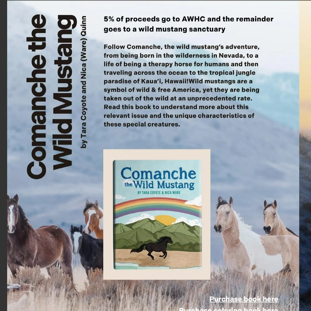 🐴 I&rsquo;m proud to say that the wild horse organization @freewildhorses has included the children&rsquo;s picture books that @nica_draws_nature and I created &lsquo;Comanche the Wild Mustang&rsquo; regular &amp; coloring book version for their hol