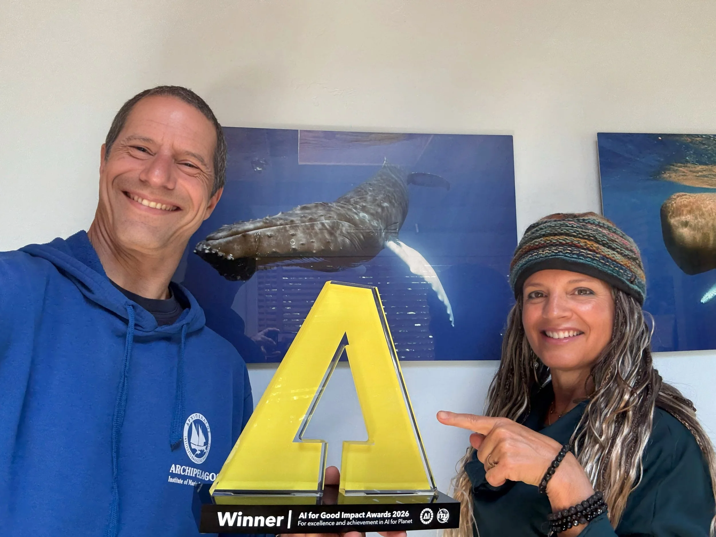 🐋 I&rsquo;m so proud of my brother @happywhale_official who recently won the @aiforgood award! 🥇 

Since Ted is quite humble, I thought I would share this important news with the world, as his big 🧜&zwj;♀️ sister! 🤣

In July at the United Nations